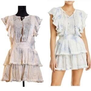 SURF GYPSY Cotton Eyelet Mini Dress Swim Cover Up Size Medium